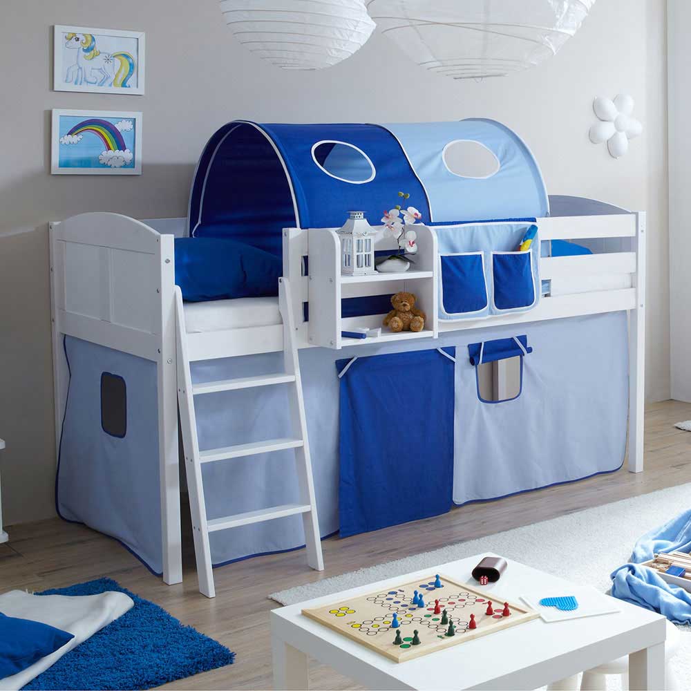 Kinderhochbett Samuele in Blau