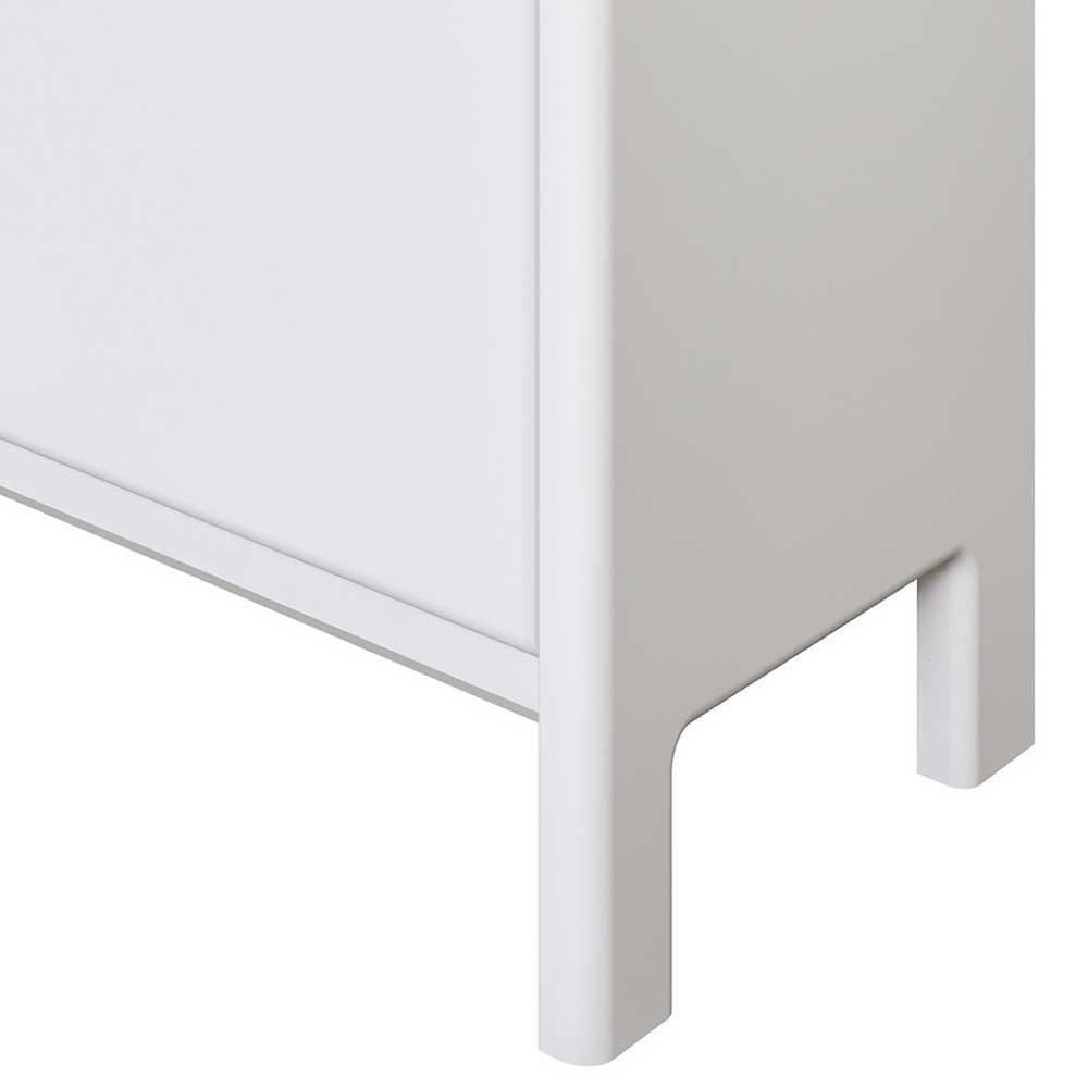 Weiße Garderobenmöbel Sanakas aus Kiefer Massivholz modern (vierteilig)