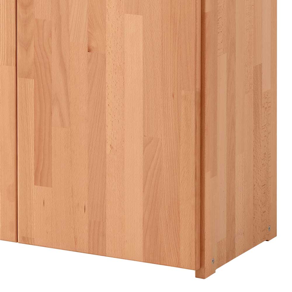 Massivholz Aktenregal mit Türen Len aus Buche 80 cm breit