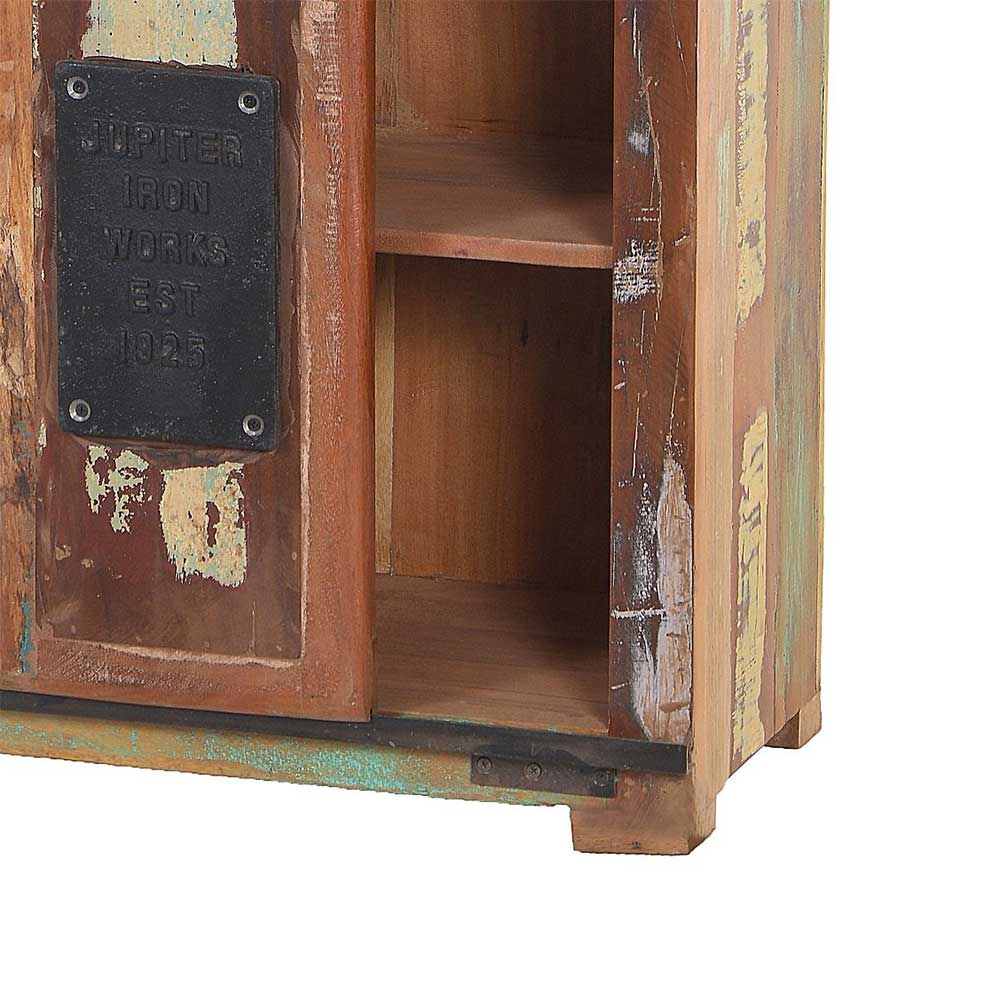 Bücherregal Cintago in Braun Bunt aus recyceltem Altholz