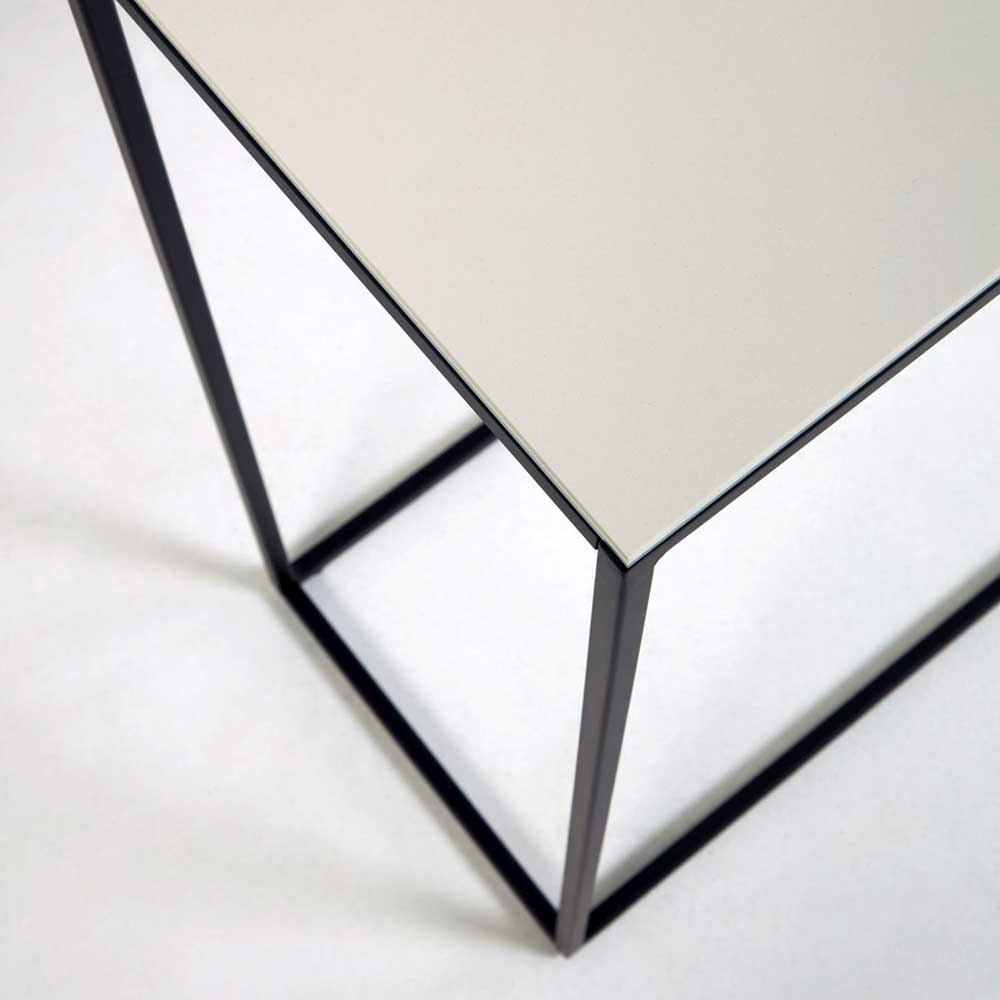 Konsolen Tisch modern Licitas aus Keramik Glas Metall 75 cm hoch