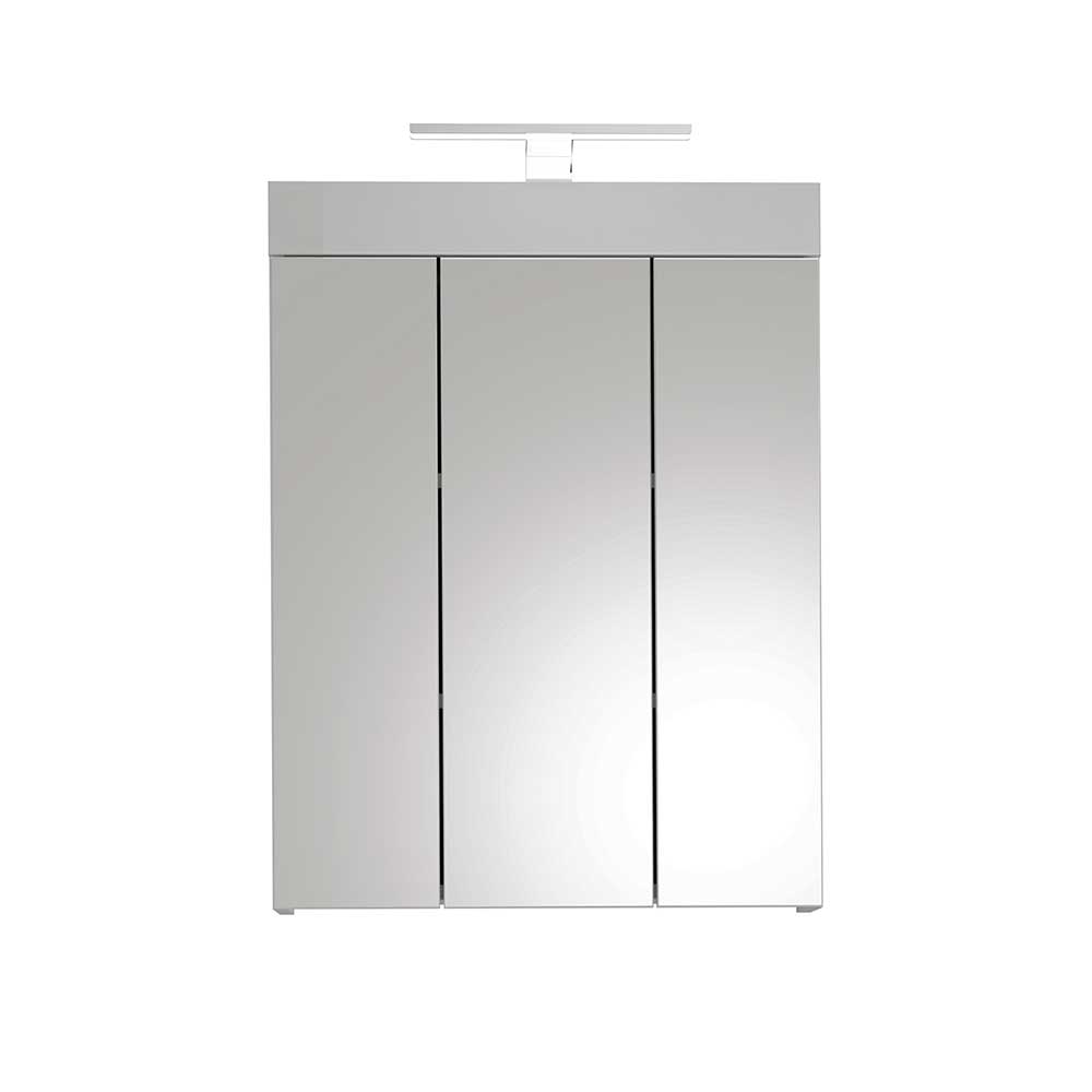 Badmöbelset modern Zitalian in Weiß mit Spiegelschrank (vierteilig)