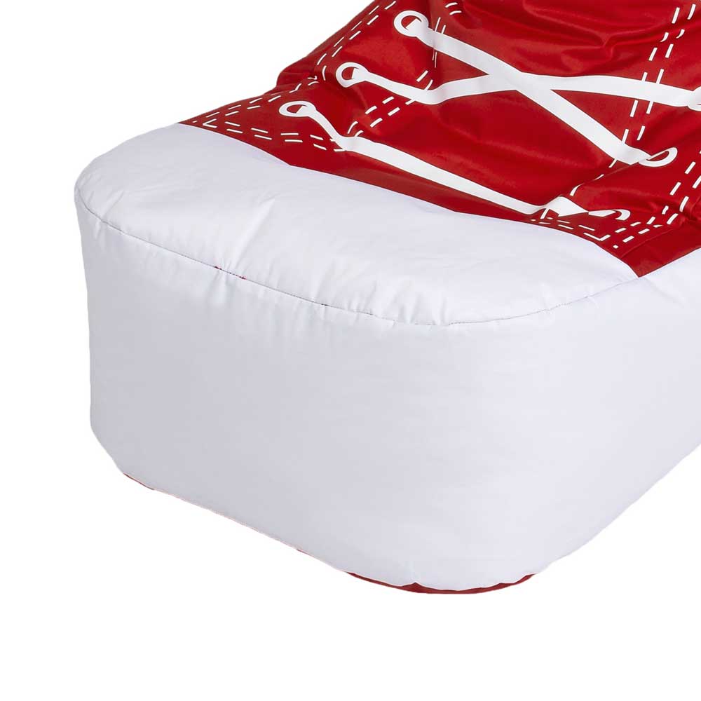 Sitzsack Schuh Krapina in Rot Weiß modern
