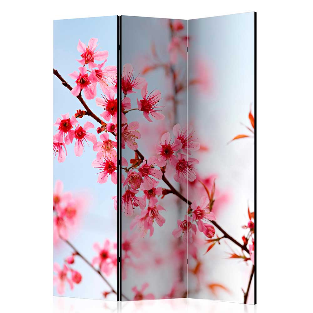 Raumteiler Vilado mit Kirschblüte Motiv im asiatischen Stil
