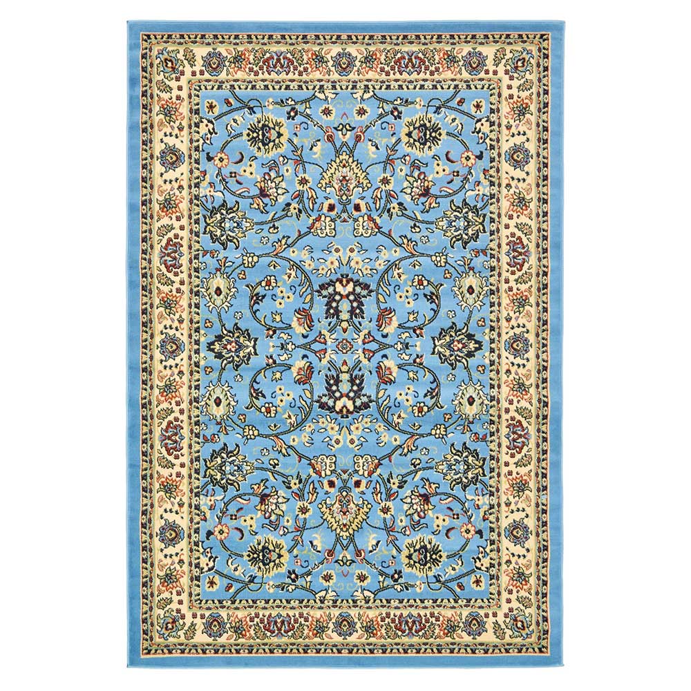 Orient Stil Teppich Hellblau Akura 150x245 cm - 185x275 cm - Kurzflor