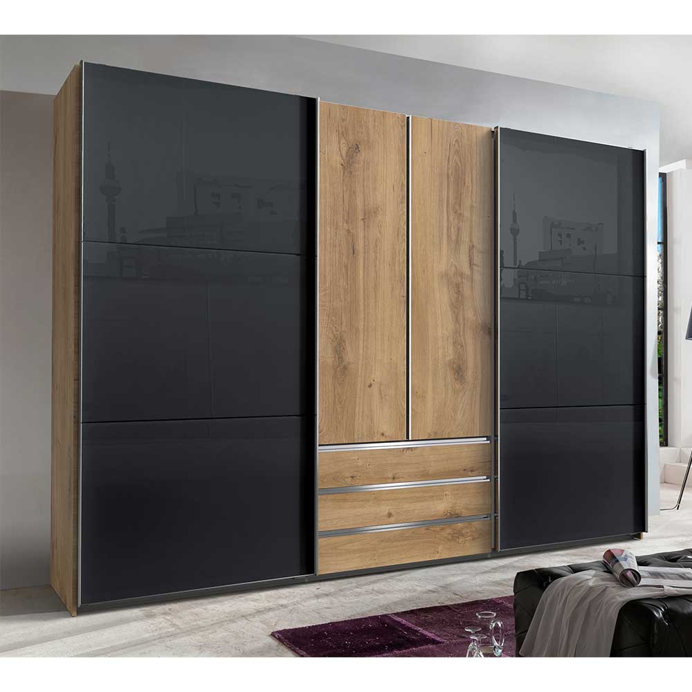 XL Schlafzimmerschrank Newok mit Dreh- und Schiebetüren Made in Germany