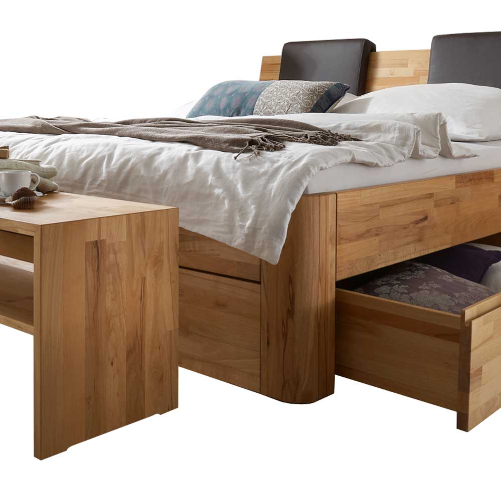 Schlafzimmermöbel Set Anzarote aus Kernbuche Massivholz modern (vierteilig)