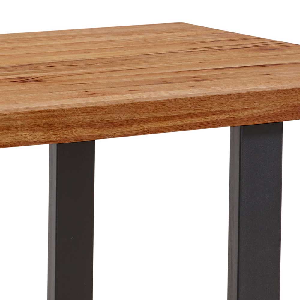 Küchen Tisch Vicados aus Zerreiche Massivholz & Metall mit Baumkante