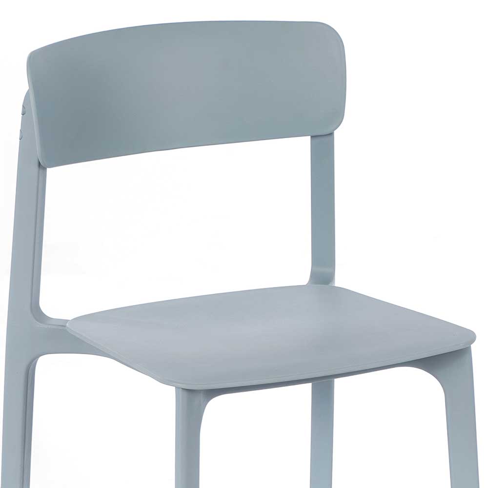 Stühle Omegon in Hellblau Kunststoff stapelbar (4er Set)