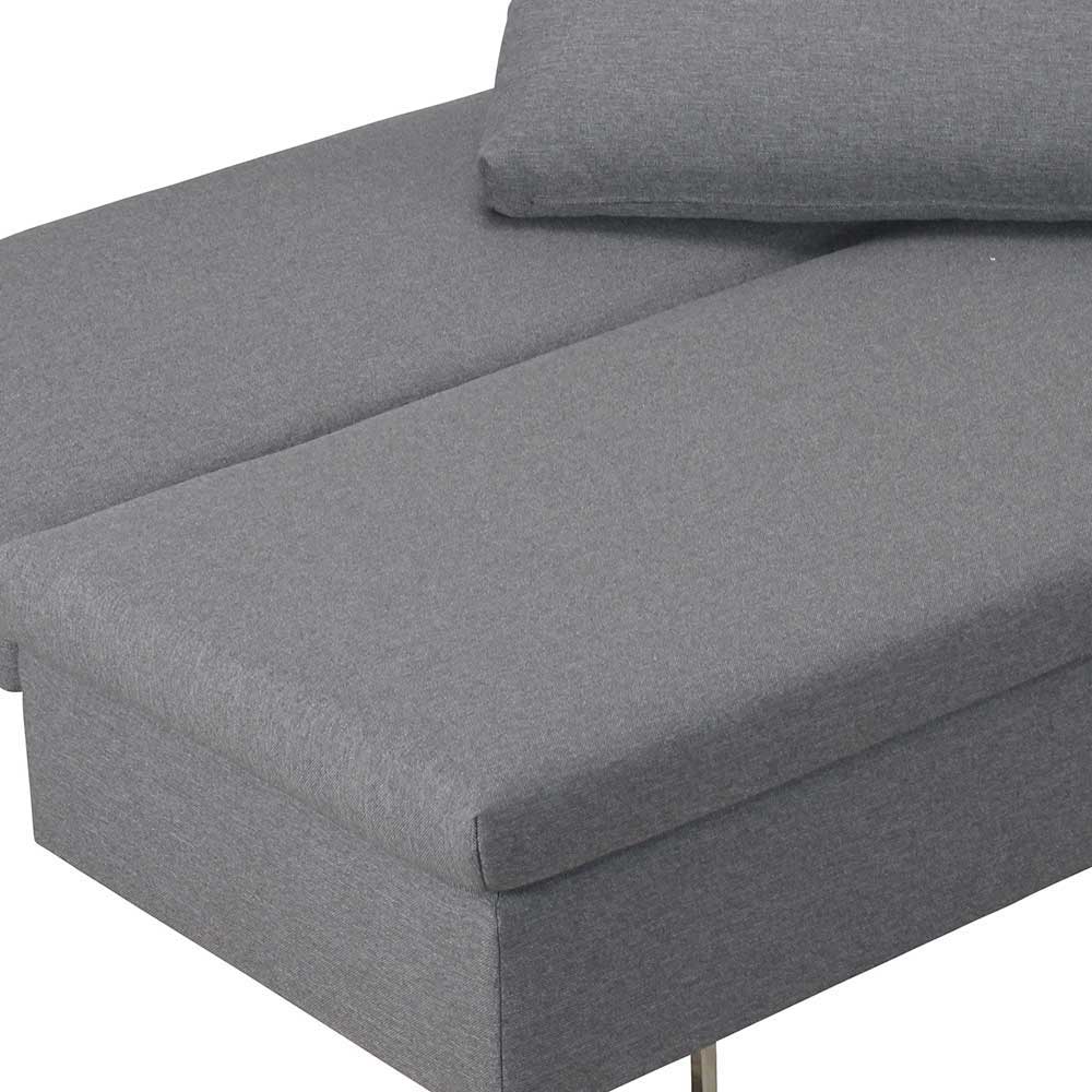 Graues Schlafsofa Sessnam aus Webstoff Made in Germany