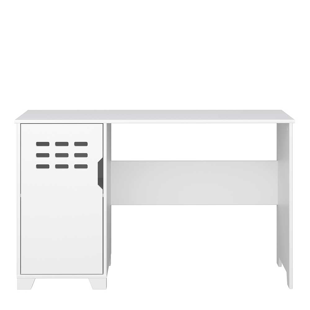 Weißer Schreibtisch Onvenzos im Skandi Design mit einer Tür
