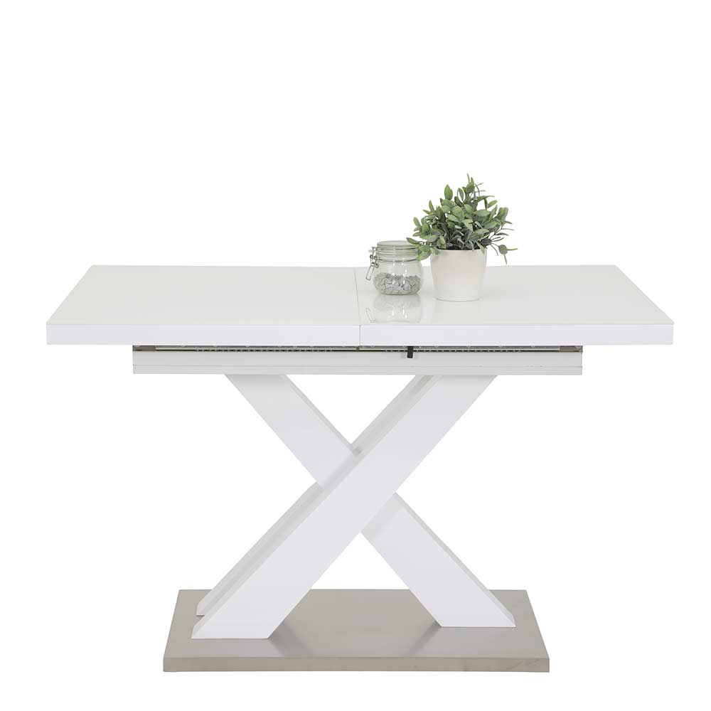 Weißer Tisch für die Küche China in modernem Design mit einer Einlegeplatte