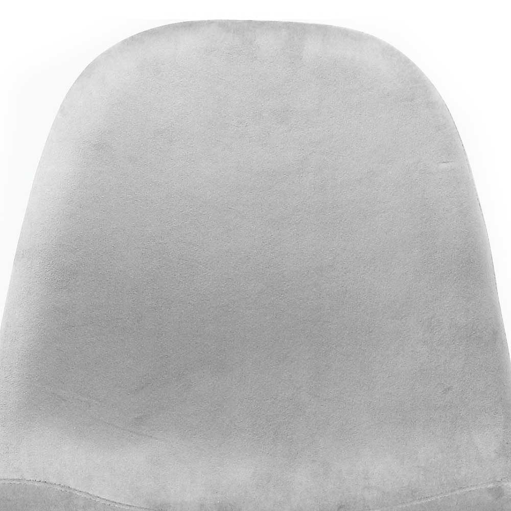 Hellgraue Schalenstühle Ziamo im Skandi Design 48 cm Sitzhöhe (2er Set)
