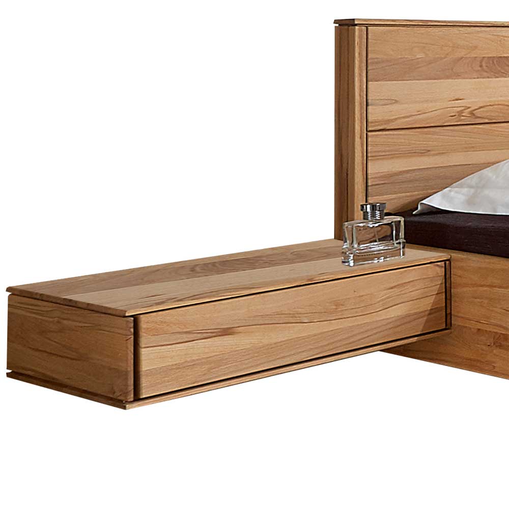 Massivholz Bett modern Tonboa in Kernbuchefarben geölt