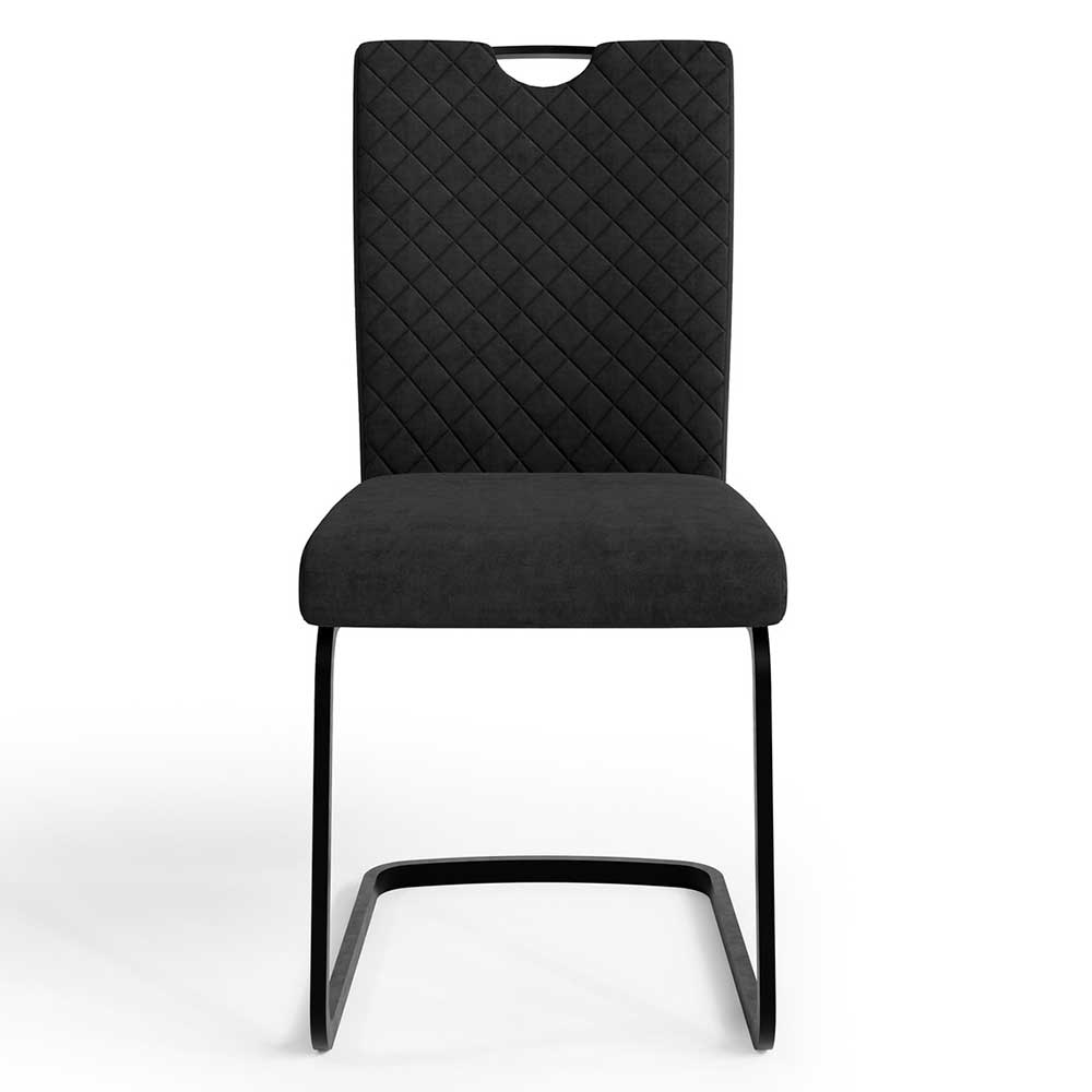 Schwingstuhl Cordona in modernem Design mit aufwendigen Steppungen (4er Set)