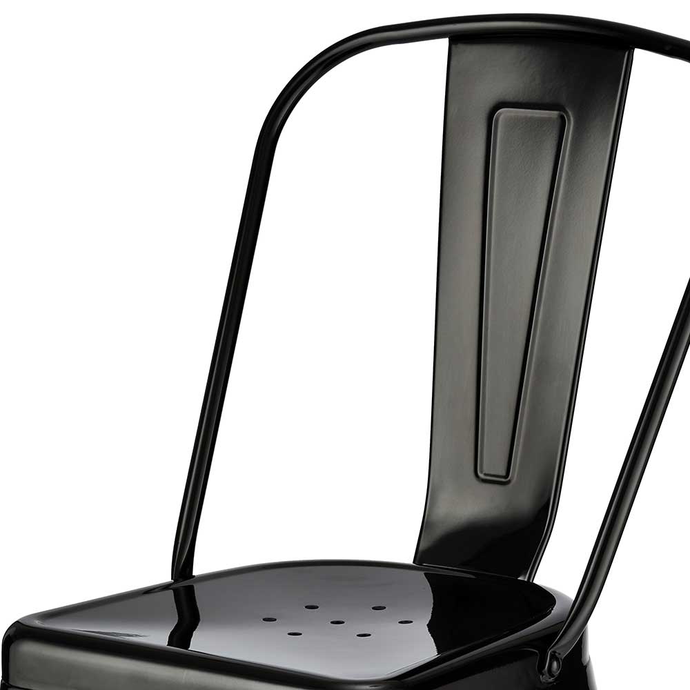 Metall Stühle Tibbet in Schwarz im Industriedesign (4er Set)