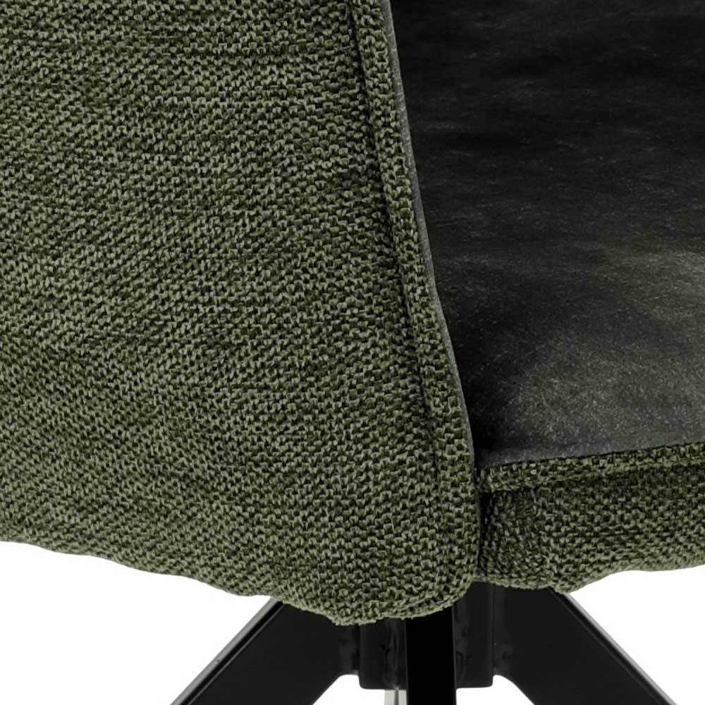 Esstisch Stühle Hierro in Dunkelgrün mit Gestell aus Metall (4er Set)