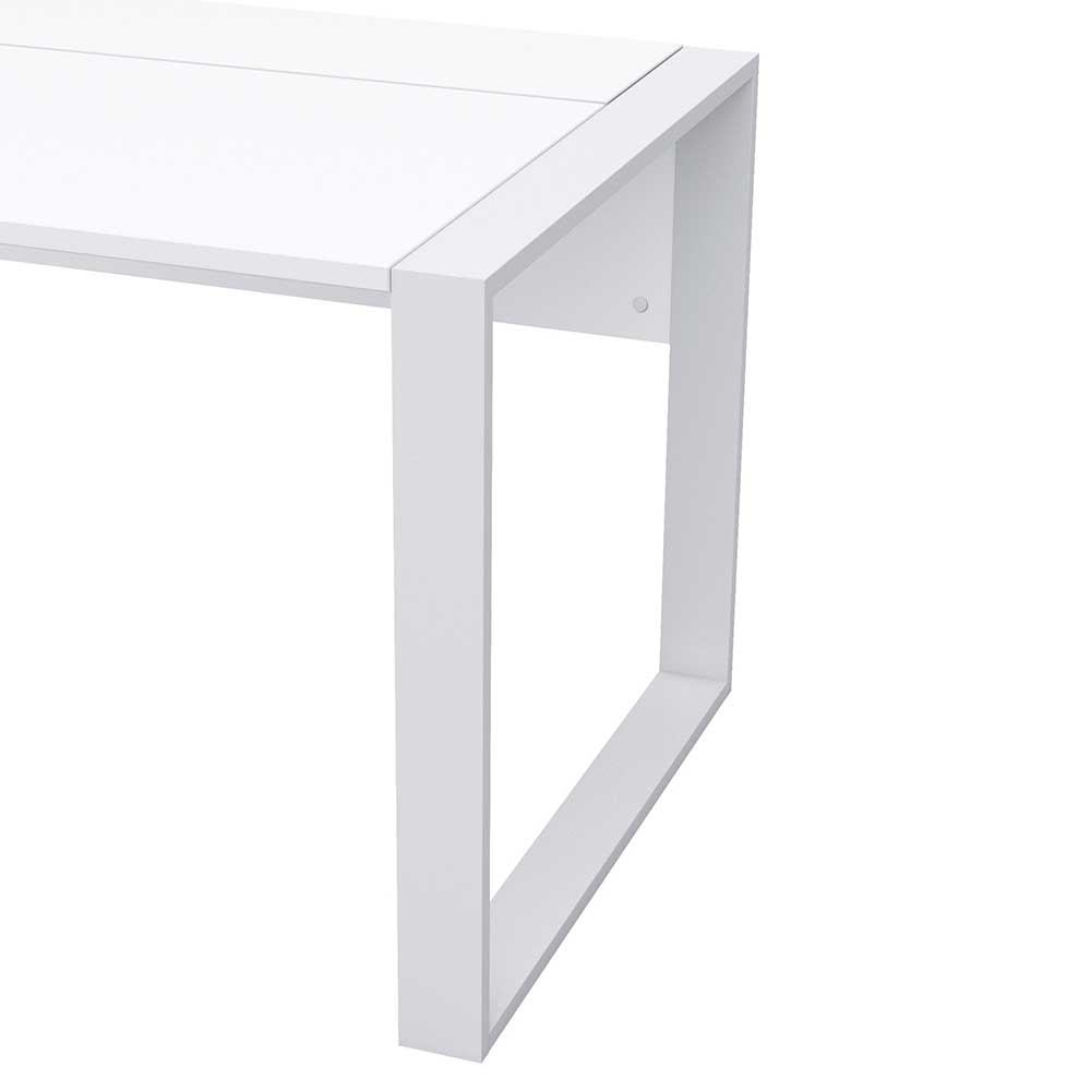 Schreibtisch Rovigo in Weiß mit Klappfunktion