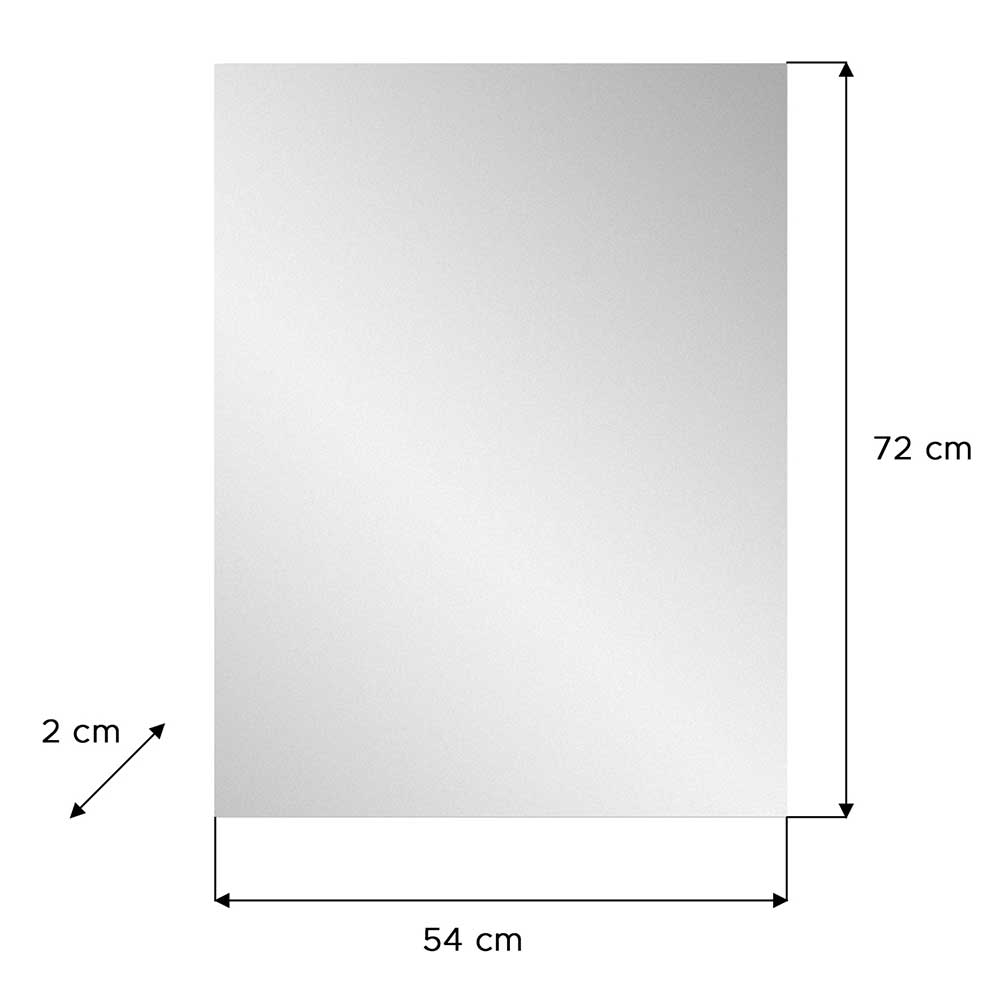 Weiße Flurmöbel Ampiano in modernem Design 54 cm breit (zweiteilig)