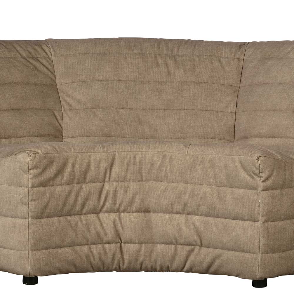 Couch Eckelement Harper in Beige Samt 200 cm breit