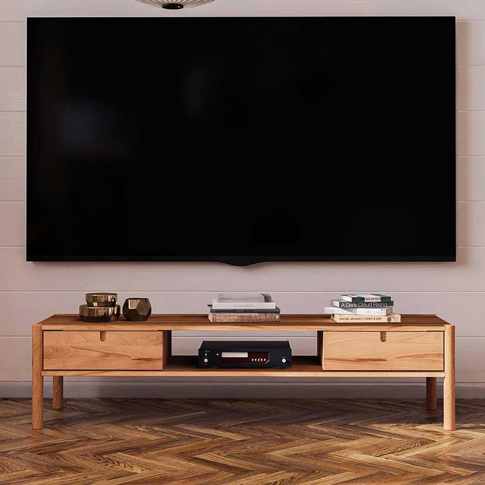 TV Tisch Artjes aus Wildbuche Massivholz 160 cm breit