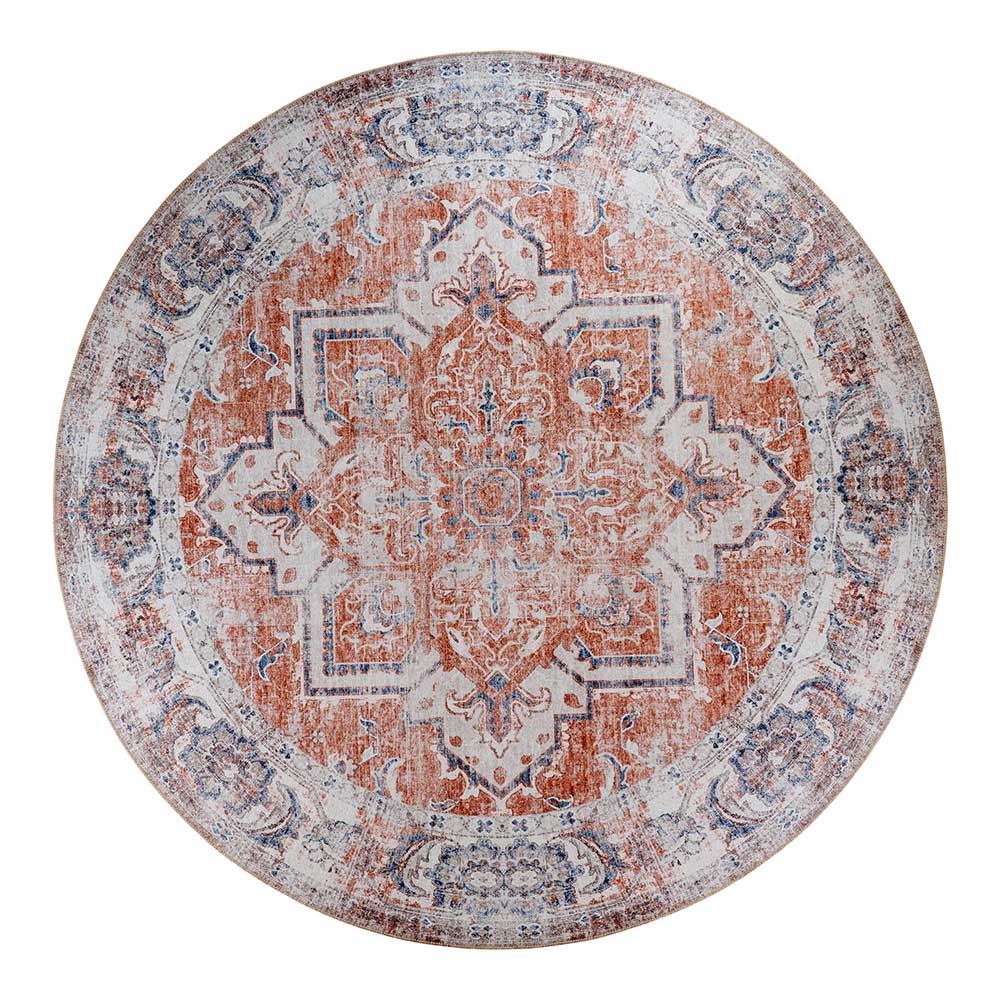 Orient Stil Teppich Ines im Vintage Look aus Chenillegewebe