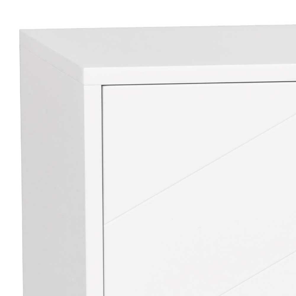 Weißes Sideboard Morcia im Skandi Design mit drei Türen