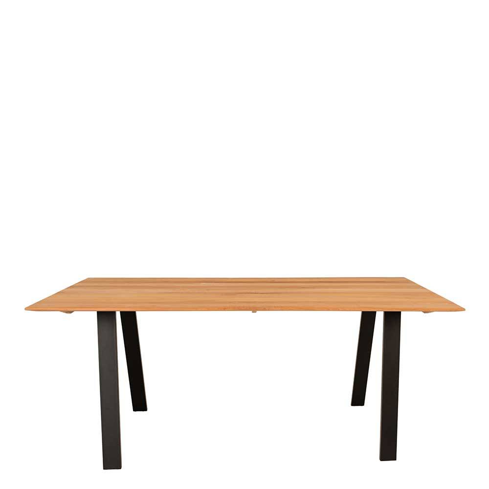 Tisch Esszimmer Adrano aus Kernbuche Massivholz und Metall
