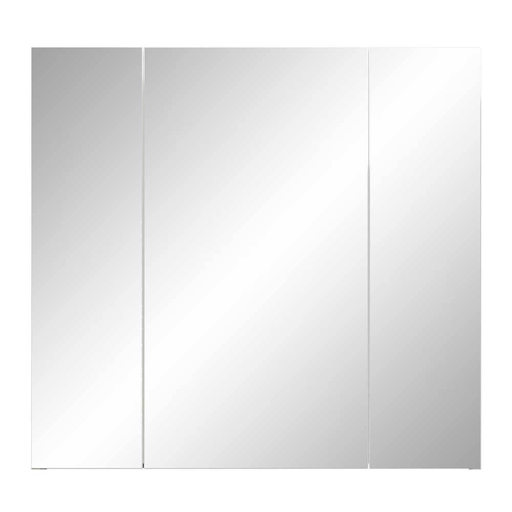 Spiegelschrank Tristan in Weiß mit drei Spiegeltüren - optional LED