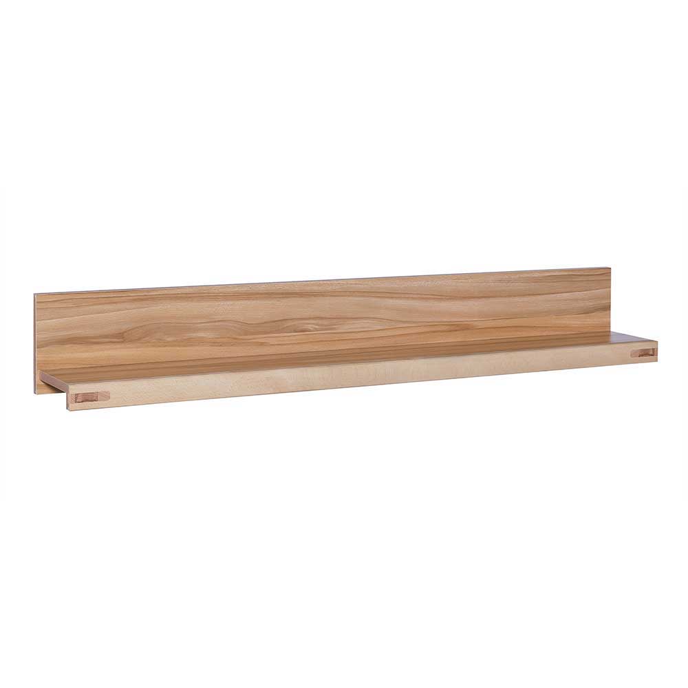 Holz Wohnwand Pronita aus Kernbuche geölt 200 cm hoch (vierteilig)