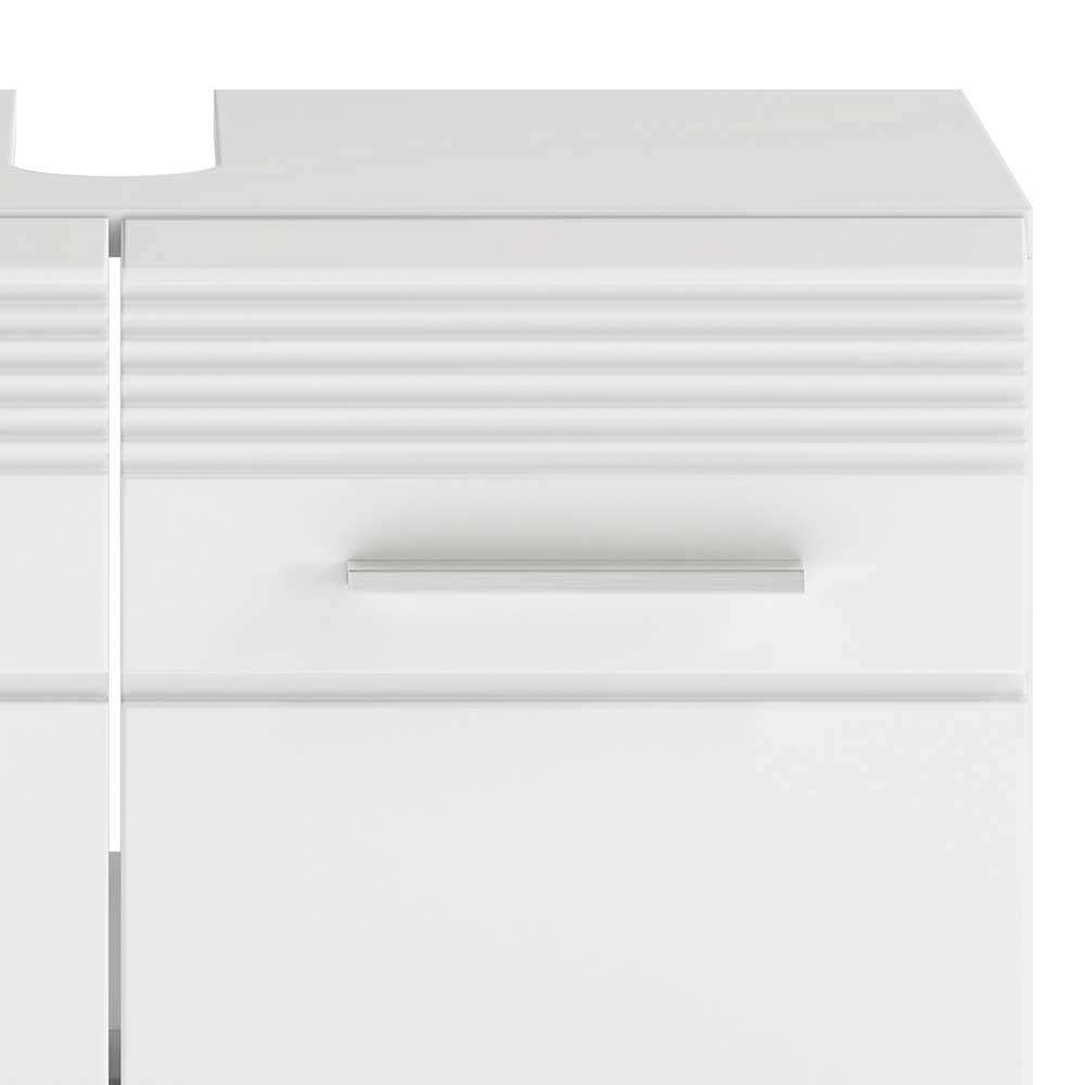 60 cm breiter Waschtischunterschrank Alessia in Weiß Hochglanz