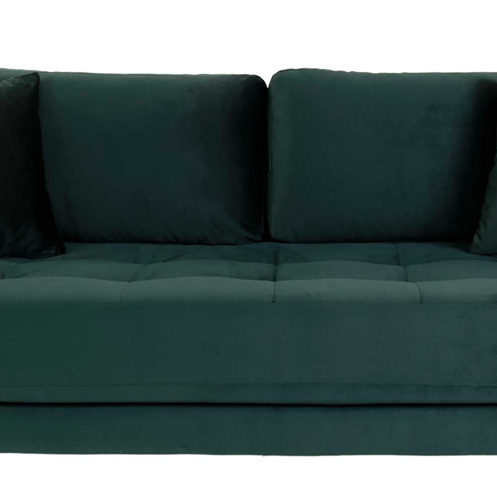 180 cm breites Sofa Smono Dunkelgrüner Samtbezug im Skandi Design