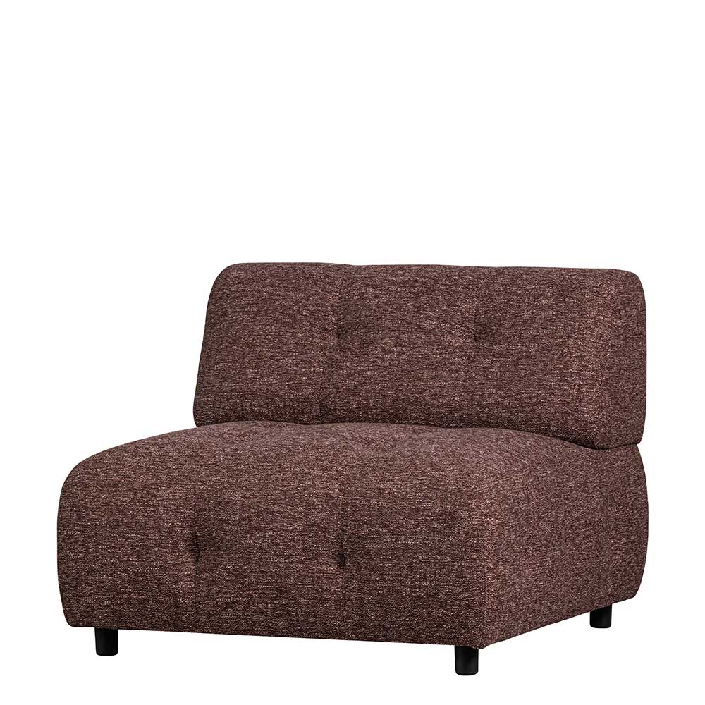 Modulares Couch Element Rasfera in Mauve aus Strukturstoff 90 cm breit