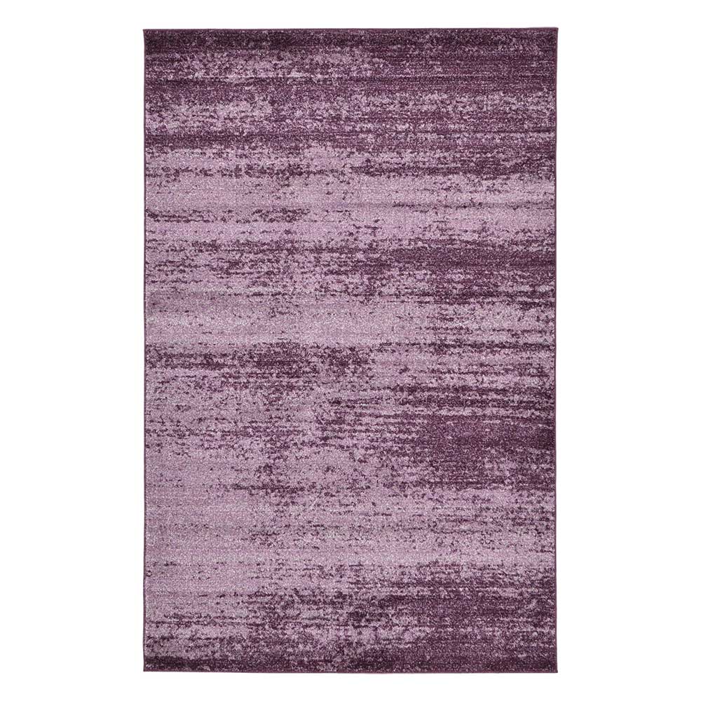 Kurzflor Teppich Balondra in Violett in modernem Design