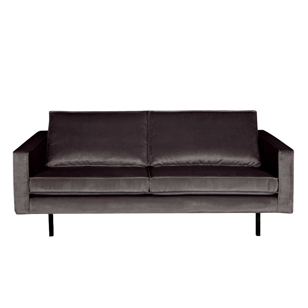 Sofa 2-Sitzer Casilla in Anthrazit in eckiger Form