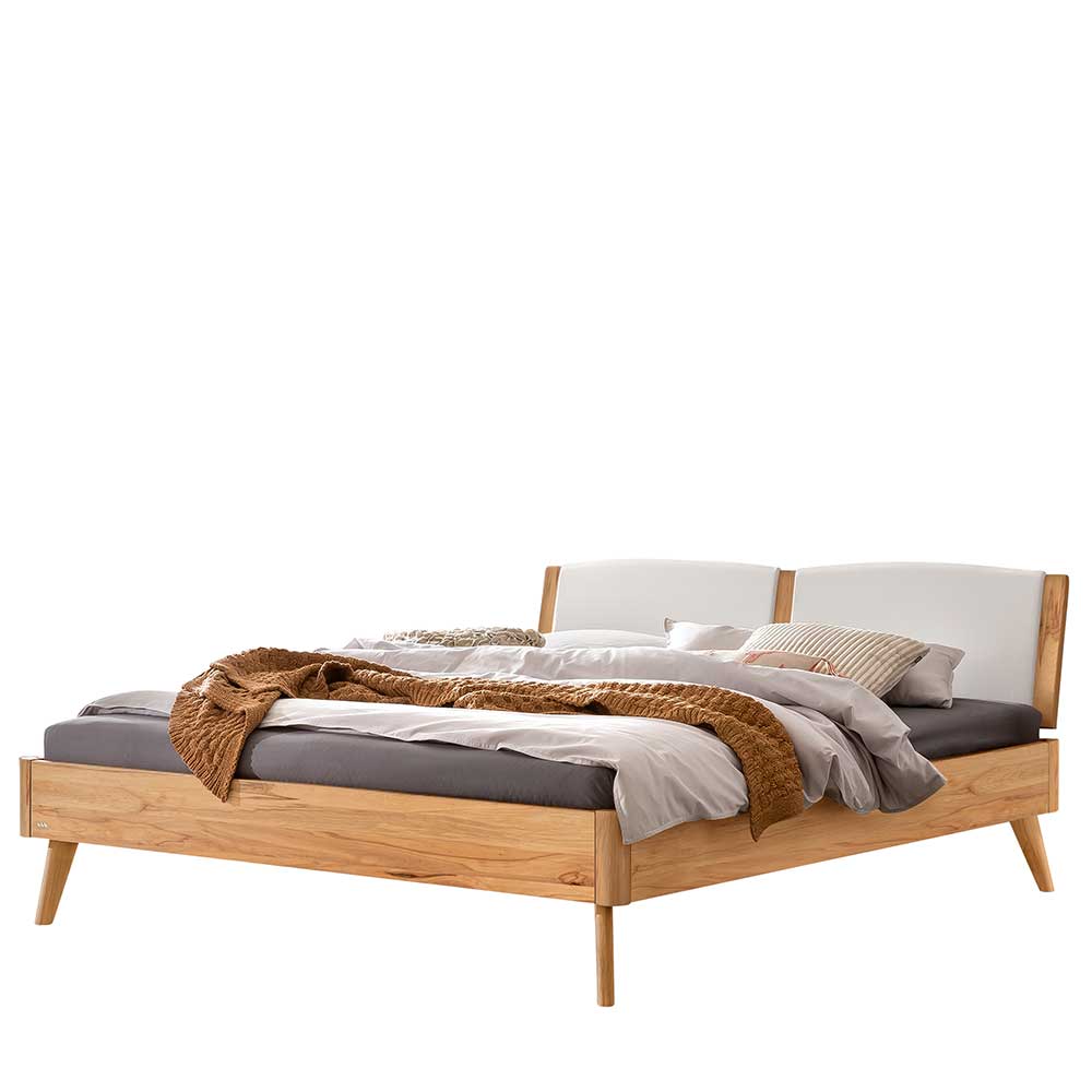 Wildbuche massiv Bett Opinaro in modernem Design 140x200 cm