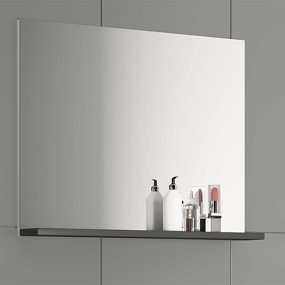 50x60x10 cm Badezimmerspiegel Nua in Anthrazit mit Ablage