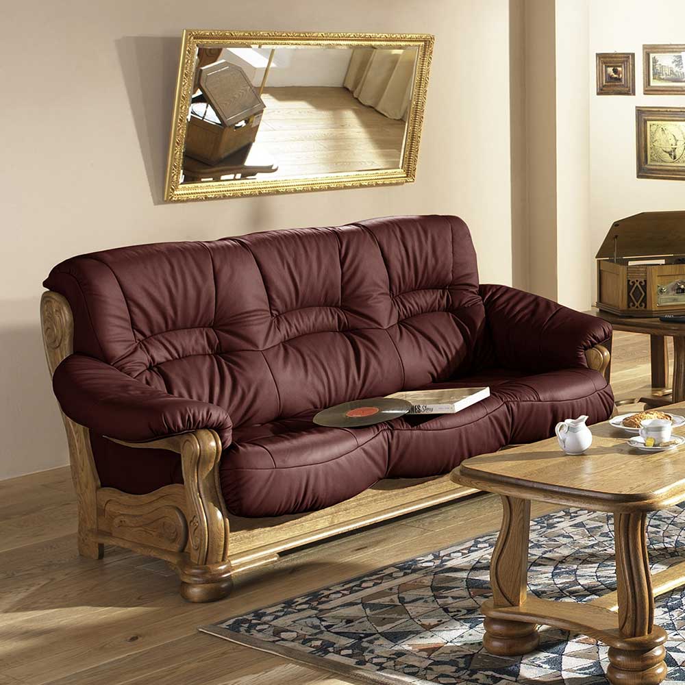 Wohnzimmer Sofa Eiche rustikal Stijn Made in Germany - 205 cm breit