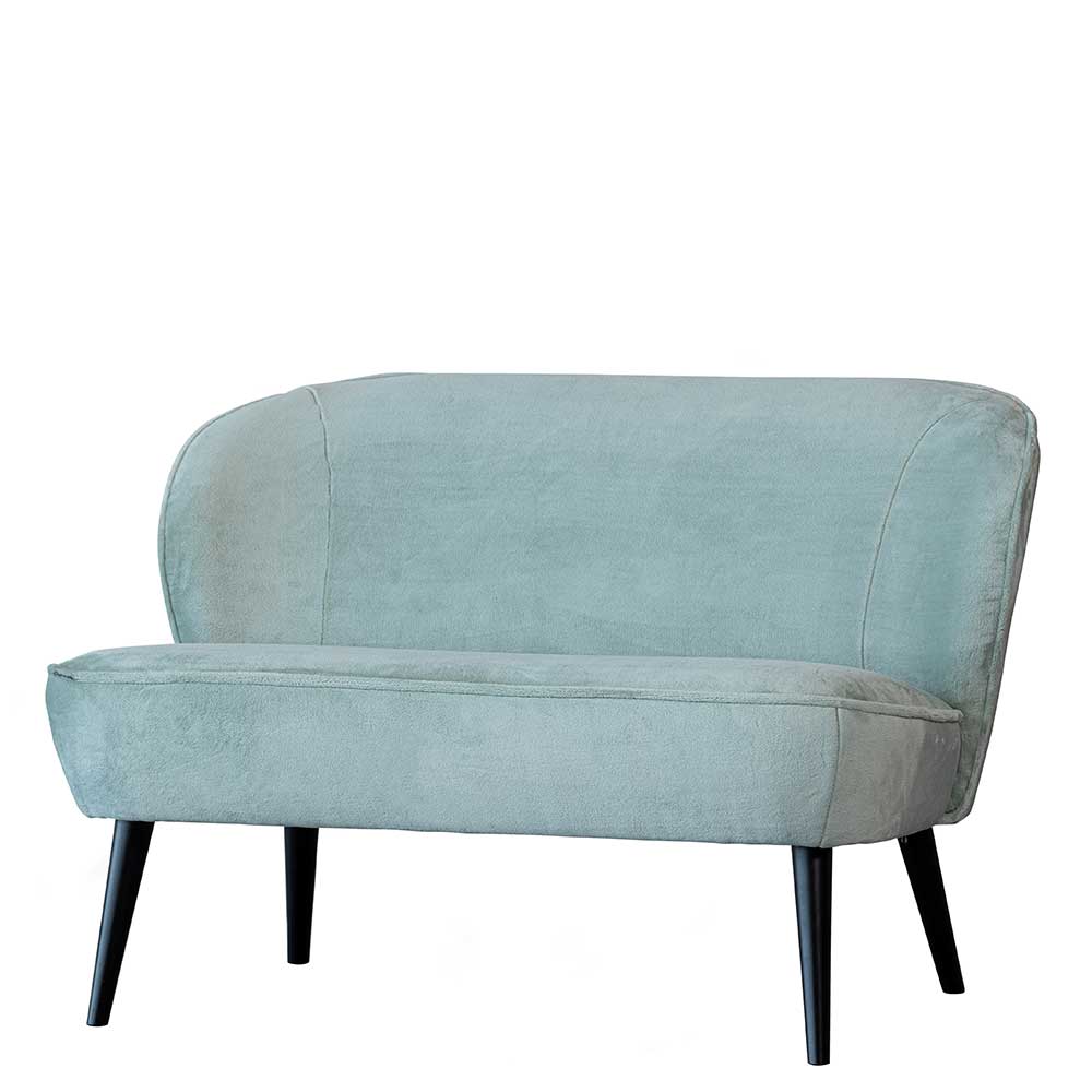 Kleine Couch Tireveta in Mintgrün und Schwarz mit 45 cm Sitzhöhe