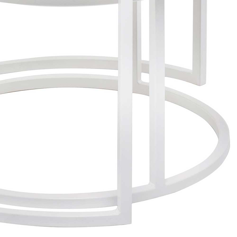 Sofa Tische Eiche Vantralo im Industrie Stil mit Bügelgestell (zweiteilig)