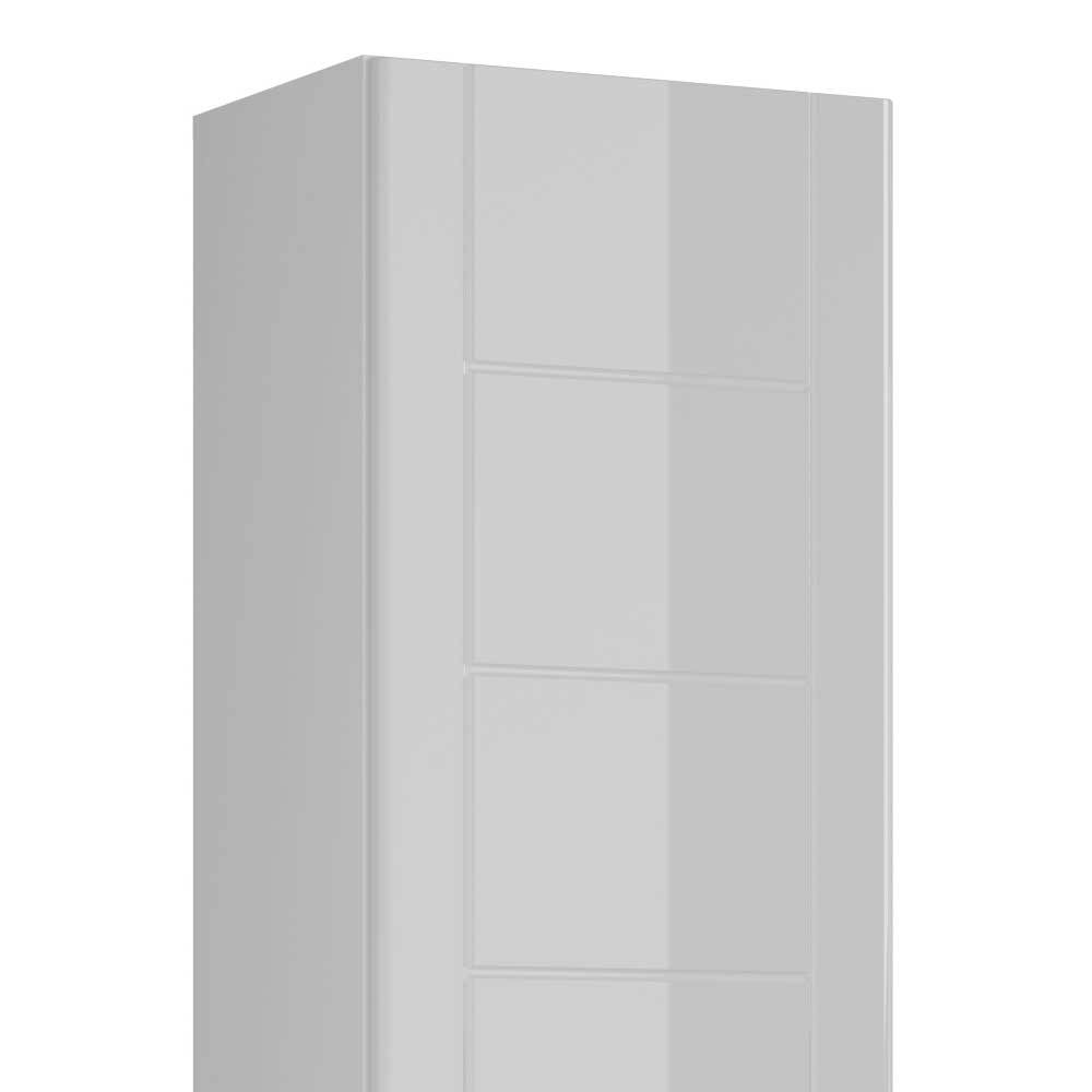 Hochglanz Badezimmer Hochschrank Mianna in Weiß 37 cm breit