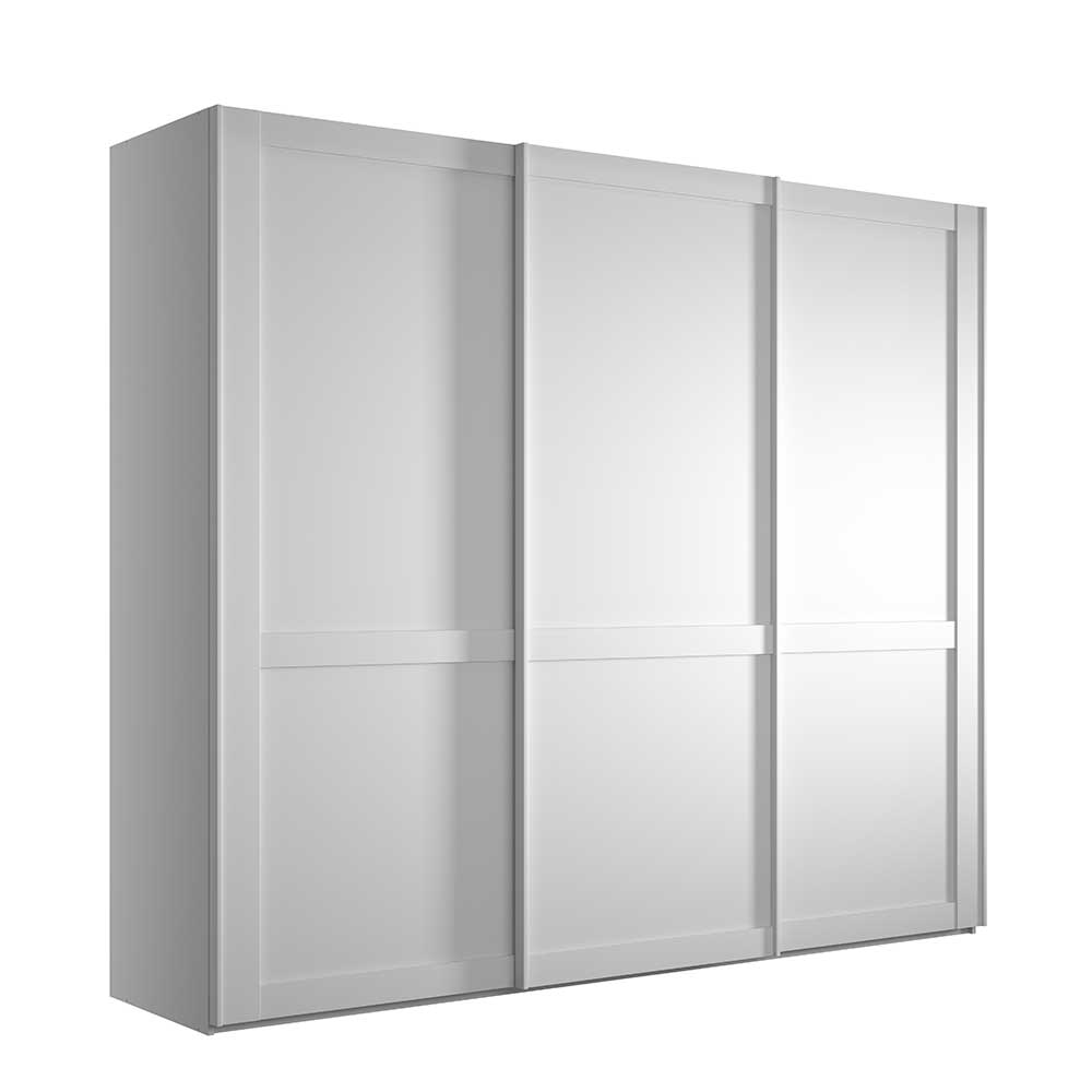 Gleittürenschrank ohne Spiegel Tudana in Weiß 217 cm hoch