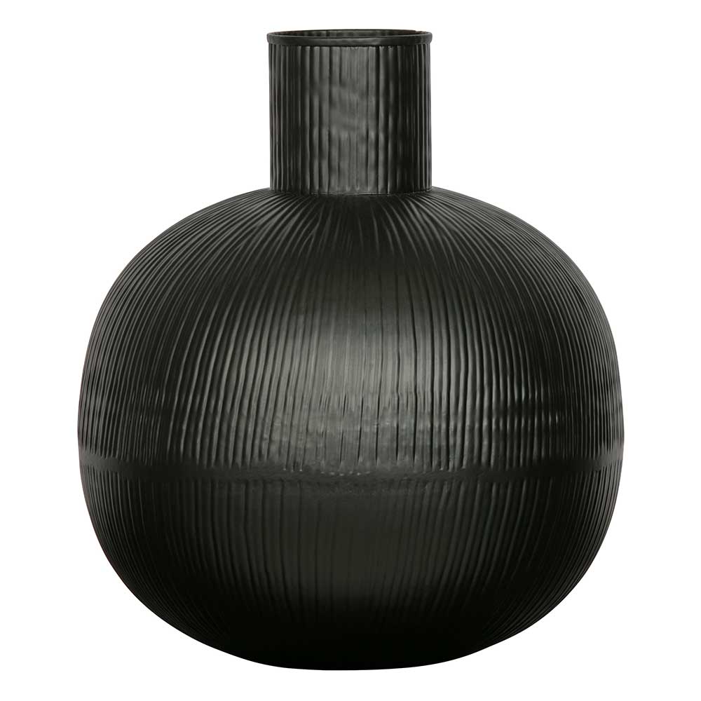 Vasen Set Whites in Schwarz aus Metall (2er Set)