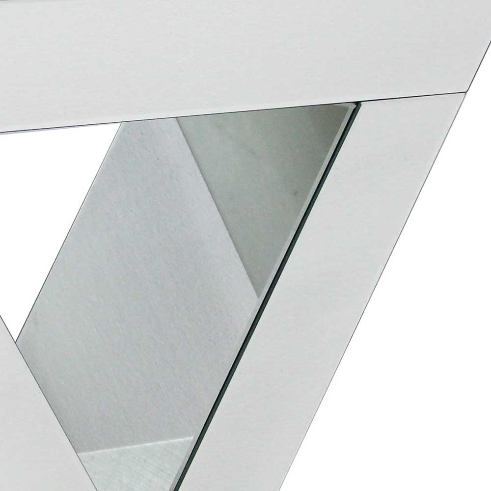 Designer Konsolentisch Stacie aus Spiegelglas mit Säulengestell