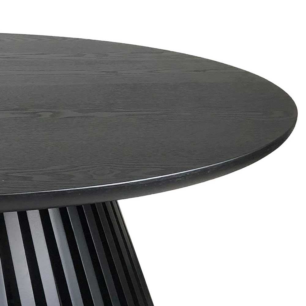 Couchtisch schwarz Afilon mit runder Tischplatte in modernem Design