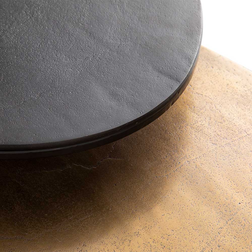 Wohnzimmertische Longo mit ovaler Tischplatte aus Metall (zweiteilig)