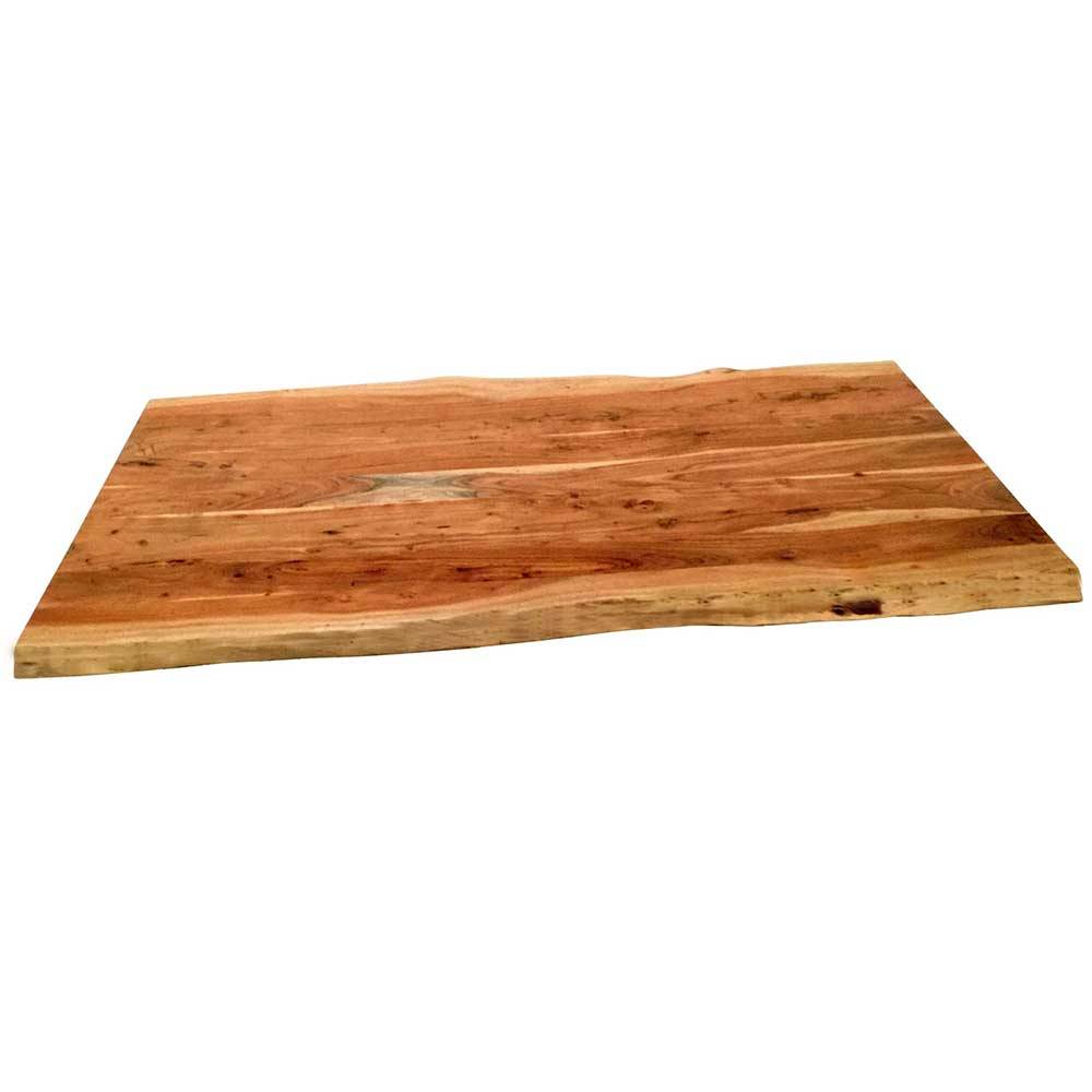 Tisch mit Baumkante Jian aus Akazie Massivholz und Metall
