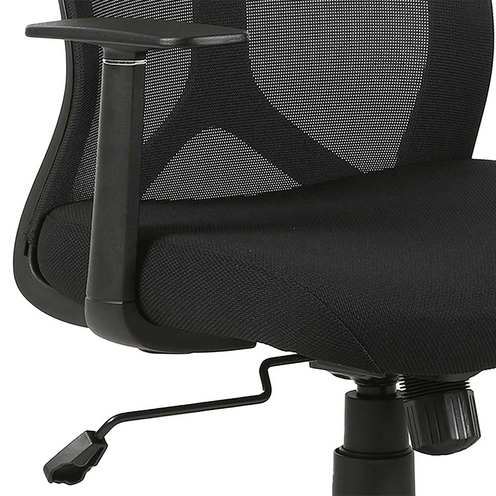 Computerstuhl Keeping in Schwarz mit höhenverstellbarem Sitz
