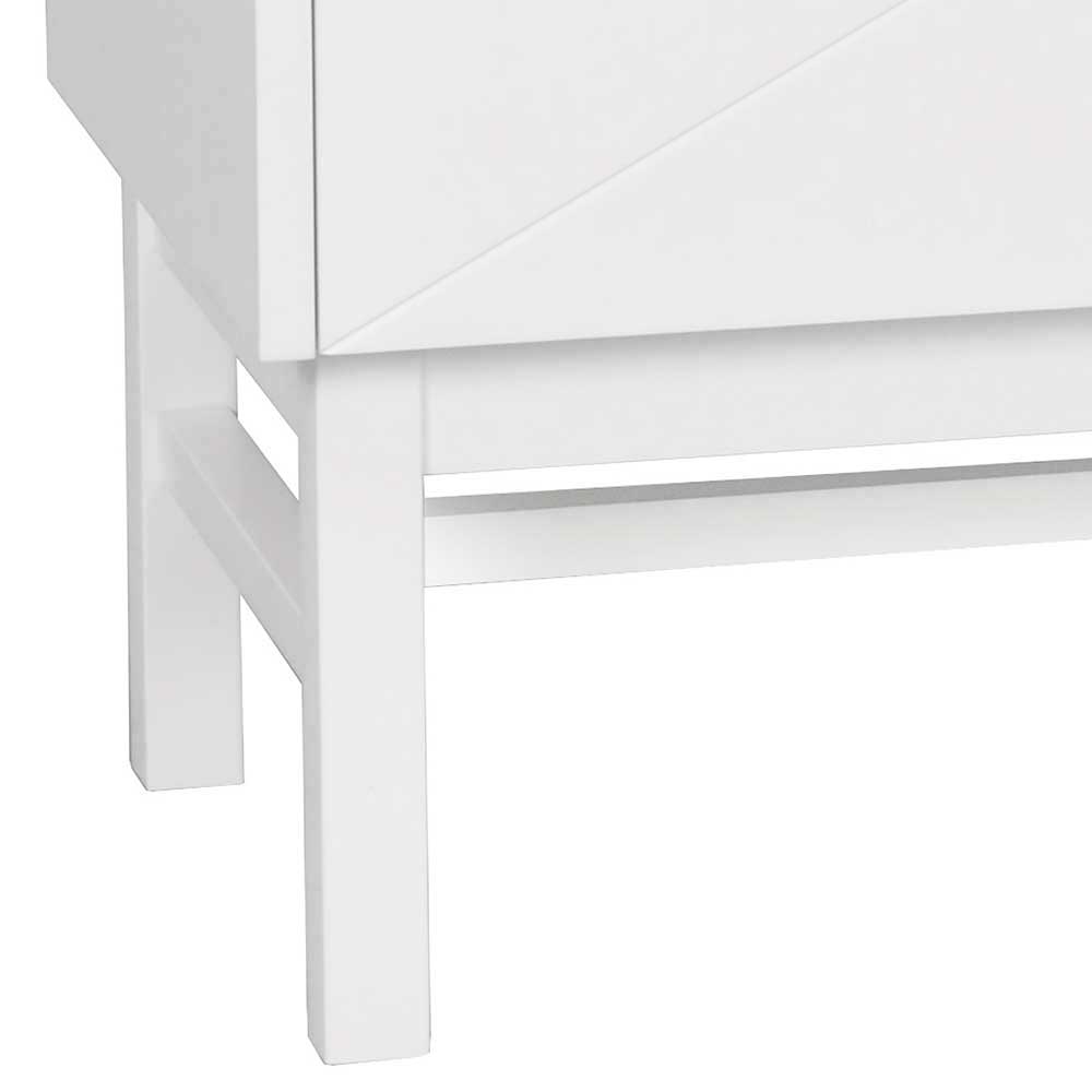 Weißes Sideboard Morcia im Skandi Design mit drei Türen