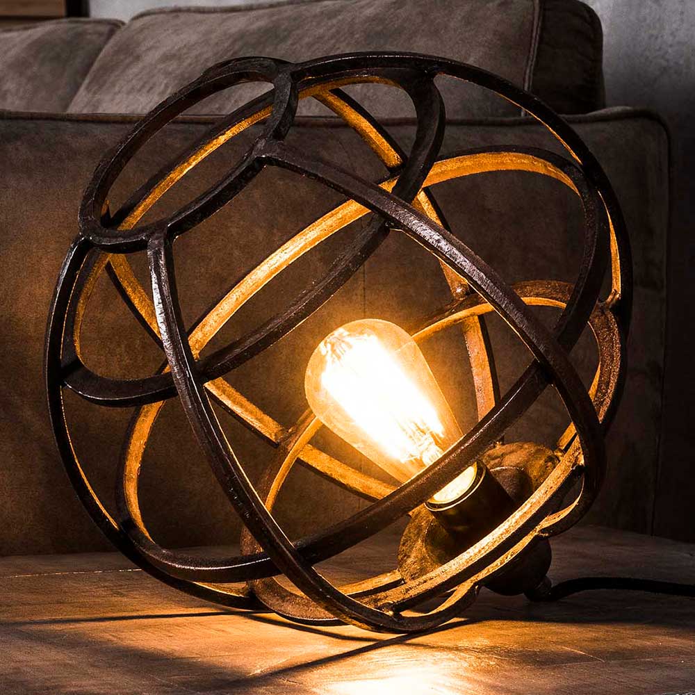 Design Tischlampe Espanola In Kupferfarben Aus Metall